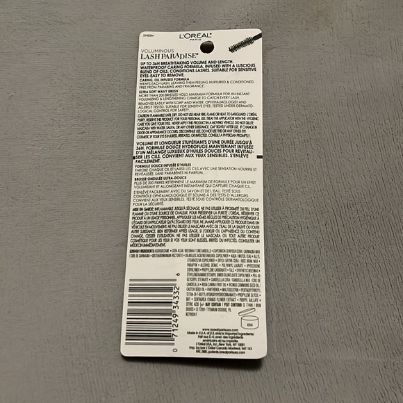 NWT L’Oréal Voluminous Lash Paradise Mascara 204 Black - Picture 2 of 6